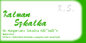 kalman szkalka business card